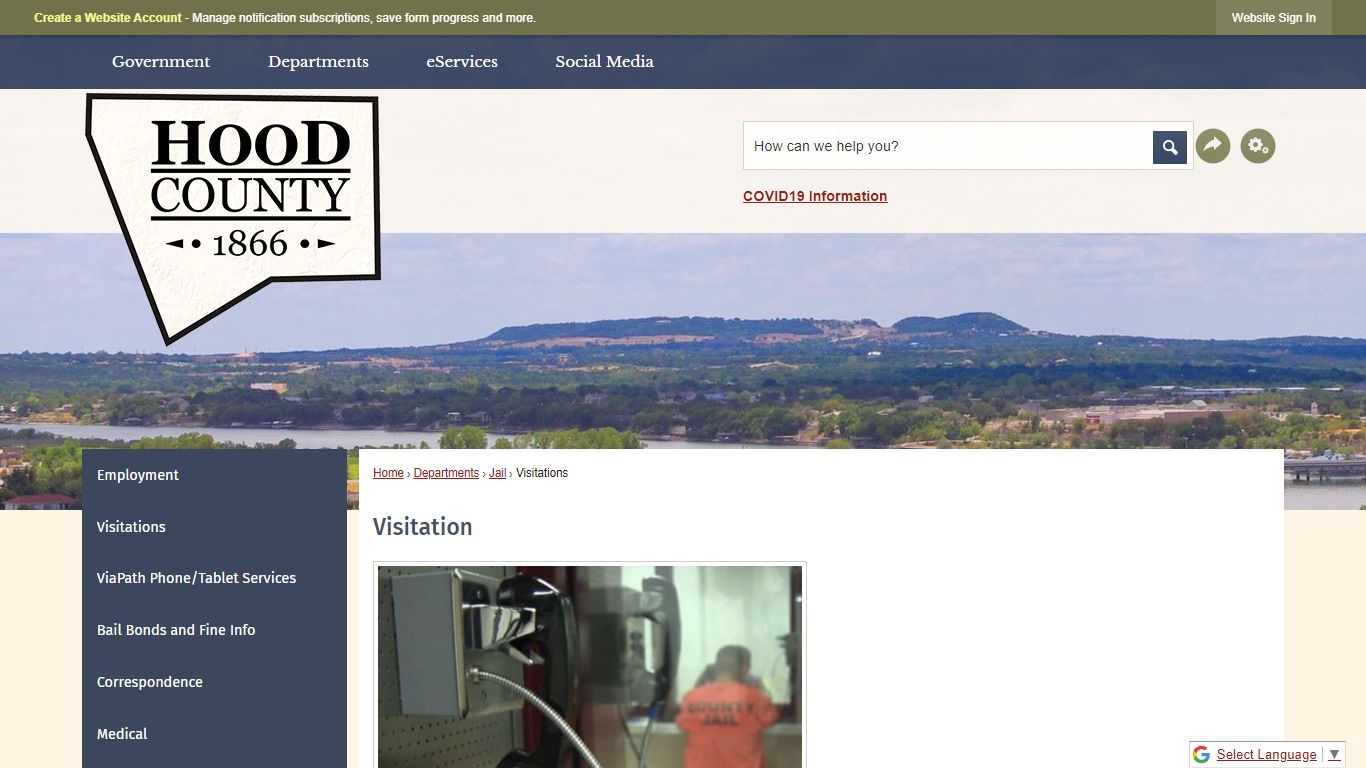 Visitation | Hood County, TX - Official Website